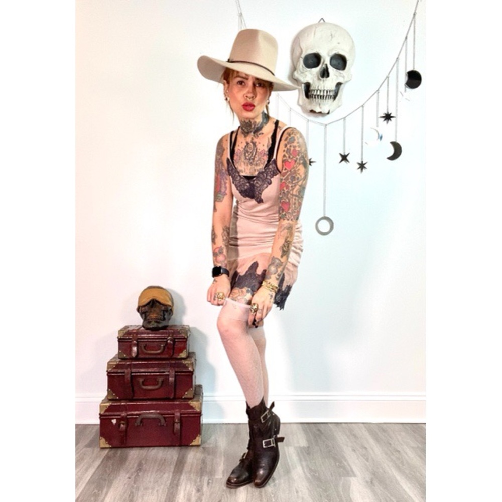 Eloise blush pink slip dress